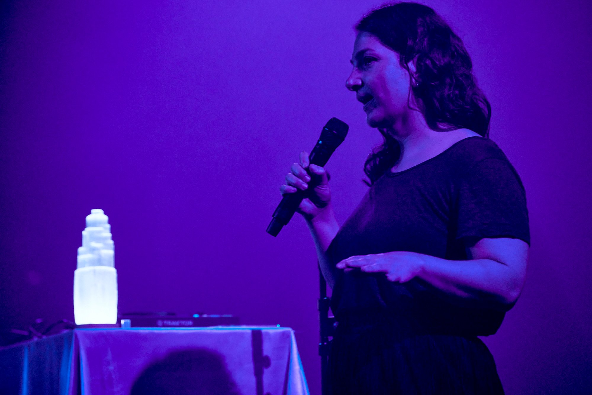 Lucine speaking at the Sydney Opera House