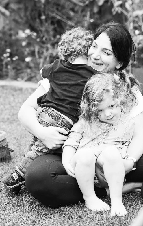 Lucine with her children